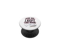 Demandez-Moi Que J'Ai gardé Le Livre Baseball Funny Baseball Team PopSockets PopGrip Adhésif