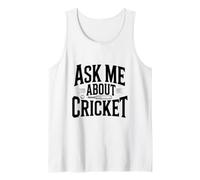 Demandez-Moi sur Les Amateurs de Sports Amusants de Cricket Débardeur