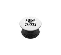 Demandez-Moi sur Les Amateurs de Sports Amusants de Cricket PopSockets PopGrip Adhésif