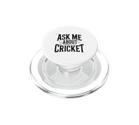 Demandez-Moi sur Les Amateurs de Sports Amusants de Cricket PopSockets PopGrip pour MagSafe