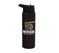 Demandez-moi sur l'intelligence artificielle Stainless Steel Insulated Water Bottle