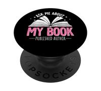 Demandez-Moi sur Mon Livre Published Author Pride PopSockets PopGrip Adhésif