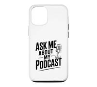 Demandez-Moi sur Mon Podcast pour Les Amateurs de Podcast Coque pour iPhone 12/12 Pro