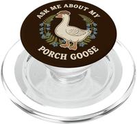 Demandez-Moi sur Mon Porche Goose Cottagecore PopSockets PopGrip pour MagSafe