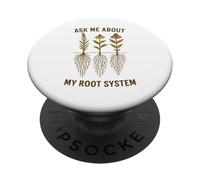 Demandez-moi sur mon système racinaire Maître des plantes indigènes naturaliste PopSockets PopGrip Adhésif