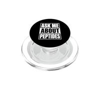 Demandez-Moi sur Peptides Stack Fitness Biohacker Science Vieillissement PopSockets PopGrip pour MagSafe