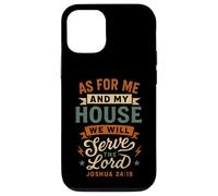 Demandez pour Moi et ma Maison Joshua 24 15 - Vintage Christian Coque pour iPhone 12/12 Pro