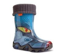 Demar Bottes de pluie et neige en caoutchouc à doublure polaire pour fillette Motif cœurs Rose/violet