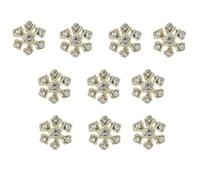 Démarquez-vous avec 10 breloques 3D pour nail art en alliage flocon de neige embellissements décorations à la mode