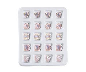 Démarquez-vous avec 20 bijoux pour ongles en cristal, faciles à appliquer et à enlever, accessoires de fabrication de bijoux