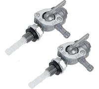 Démarrage Commutateur Convient pour générateur d'essence, réservoir d'huile moteur, réservoir de gaz, interrupteur de robinet d'essence, pompe à Valve d'arrêt Bouton De Démarrage(Silver-2pcs)
