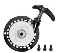 Démarreur à rappel en alliage d'aluminium pour 40/44-6 2 temps 47cc 49cc Mini Moto Chopper ATV Quad, Démarreur Nylon Mini Easy Pull avec Vis Noir