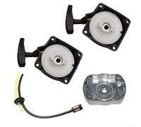 Démarreur à rebond pour moteurs de tondeuse à gazon et débroussailleuse 33 cc à 52 cc Pièce de rechange adaptée pour débroussailleuse et outils électriques de jardin (kit de démarrage unique)