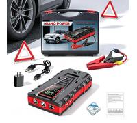 Démarreur auto 99800mAh - 5000A crête, 2500A démarrage - Jusqu’à essence 6.0L, diesel 4.0L - -20°C à +60°C - booster universel