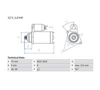 BOSCH 0 986 018 701 Démarreur