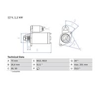 BOSCH 0 986 020 350 Démarreur