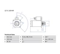 BOSCH 0 986 024 210 Démarreur
