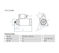 BOSCH 0 986 026 340 Démarreur