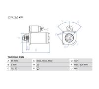 BOSCH 0 986 029 090 Démarreur