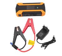 Démarreur de batterie de voiture 1000 A 12 V Boîte de saut portable 4 USB Charge rapide 15 000 mAh 3 modes Lampe de poche LED pour moteurs essence 7,0 L 5,5 L Jaune Prise UE