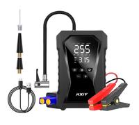 Démarreur de Batterie de Voiture | Batterie de Dépannage 12 V avec Compresseur d'air,Booster de Démarrage Voiture Rechargeable pour Utilisation en Garage, Atelier, et en Aventure Extérieure