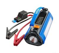 Démarreur de batterie et gonfleur de pneu, pompe à compresseur d'air portable 6000 mAh, moniteur de pression numérique, lumière LED, port USB pour véhicule 12 V, moto, SUV (10 000 mAh)
