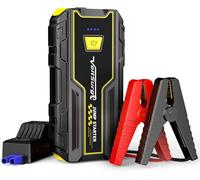 Démarreur de Batterie Voiture 4000A Démarreur d'urgence pour Voiture/Moto (Moteurs Jusqu'à 7.5L Essence/5.0L Diesel) 12V Booster de Démmarage avec Lampe Torche LED