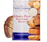 Démarreur de levain sans gluten - Démarreur de levain déshydraté de style ancien pour pain au levain sans gluten, pizzas, petits pains, crêpes, muffins | Instructions faciles à suivre (français non