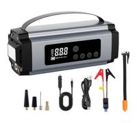 Démarreur de Saut 3100A avec pour compresseur d'Air Intégré Démarreur | Inflation rapide 25L/min, 8000mAh, démarrage 3100A, design compact silver, multi-usage auto moto