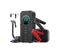Démarreur de secours 4 en 1 BUVAYE avec compresseur d'air et éclairage for gonfler la batterie et les pneus de voiture
