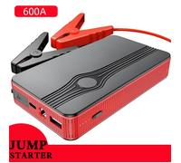 Démarreur de secours pour voiture 600A, batterie externe et lampe torche, haute capacité 20000mAh, convient aux voitures à essence.