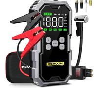 Démarreur De Voiture Avec Compresseur D'air, Courant De Crête 6000 A, Gonfleur De Pneu Numérique 150 Psi, Charge Rapide De Type C, Lumières Led