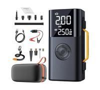 Démarreur De Voiture avec Compresseur d'air - Démarreur Portable Rechargeable 10000mAh,Compresseur d'air avec Affichage Numérique - pour Voyages sur Route Camping Déplacements Garage