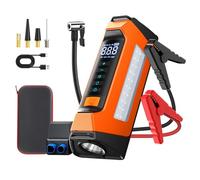 Démarreur de Voiture avec Pompe à air 6000A, compresseur, Lampe LED, boîtier de démarrage Portable et Charge Rapide USB pour Le démarrage de véhicules et Le gonflage de pneus.