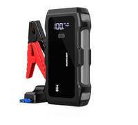 Démarreur de voiture - Booster de batterie 8 000 A, unité d'alimentation haute capacité, sortie USB à charge rapide, lampe de poche d'urgence triple lumière, équipement de sauvetage automobile portabl