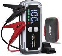 démarreur de Voiture, démarreur d'urgence, 6000A démarreur d'urgence pour Voitures jusqu'à 8.0L Essence ou 6.0L Diesel, démarreur de Secours 12V, Sortie USB Rapide, Torche LED