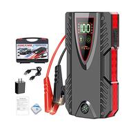 Démarreur de Voiture Portable, 5000 A crête, Batterie 99800 mAh 12 V, Batterie de Secours avec écran LCD et Lampe LED