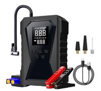 Démarreur de Voiture Portable | Démarreur de Batterie 12V avec Compresseur d'air,Booster de Démarrage Rechargeable pour Garage Atelier Camping Voiture Camion Moto