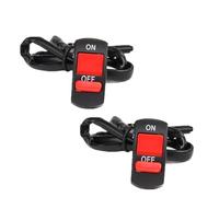 Démarreur Electrique Etanche Universel Interrupteur d'allumage de Guidon de Moto, feu de signalisation, Bouton de Commande Universel 12 V(2pcs)