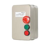 Démarreur magnétique Protecteur de moteur de démarreur électromagnétique QCX5-12, interrupteur de démarrage magnétique avec bouton d'arrêt d'urgence manuel, 380V(Emergencystop15kw380v)
