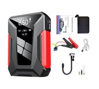 Démarreur portable, chargeur de batterie compact et booster automatique, boîte de démarrage avec accessoires de gonflage de pneus pour le travail, les vacances et les vacances, 20 x 13 x 5 cm