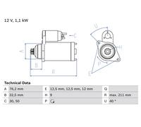 Démarreur Pour AUDI FORD SEAT SKODA VW A3 ALHAMBRA BORA CADDY CORDOBA