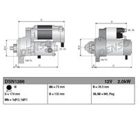 DENSO DSN1386 Démarreur