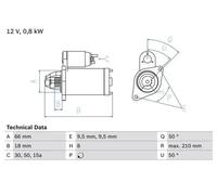 BOSCH 0 986 012 881 Démarreur