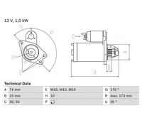 BOSCH 0 986 025 290 Démarreur