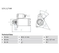 BOSCH 0 986 023 940 Démarreur