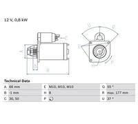 BOSCH 0 986 028 000 Démarreur