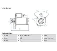 BOSCH 0 986 029 090 Démarreur