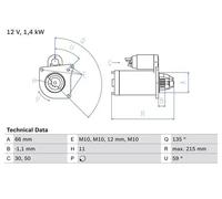 BOSCH 0 986 024 130 Démarreur