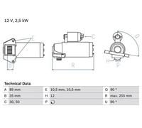 BOSCH 0 986 025 200 Démarreur